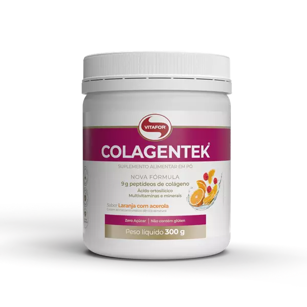 Colágeno - Colagentek Laranja com Acerola 300g - Vitafor Colágeno - Colagentek Laranja com Acerola 300g - Vitafor