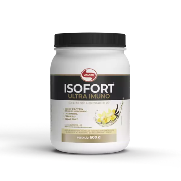 Whey Isolado - Isofort Ultra Baunilha 600g - Vitafor