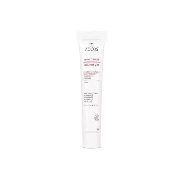 Derma Complex Vitamina C 20 - Anti-Idade - 30g - Adcos Derma Complex Vitamina C 20 - Anti-Idade - 30g - Adcos