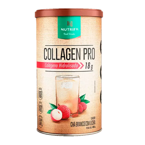 Collagen Pro - Chá Branco com Lichia - 450g - Nutrify Collagen Pro - Chá Branco com Lichia - 450g - Nutrify